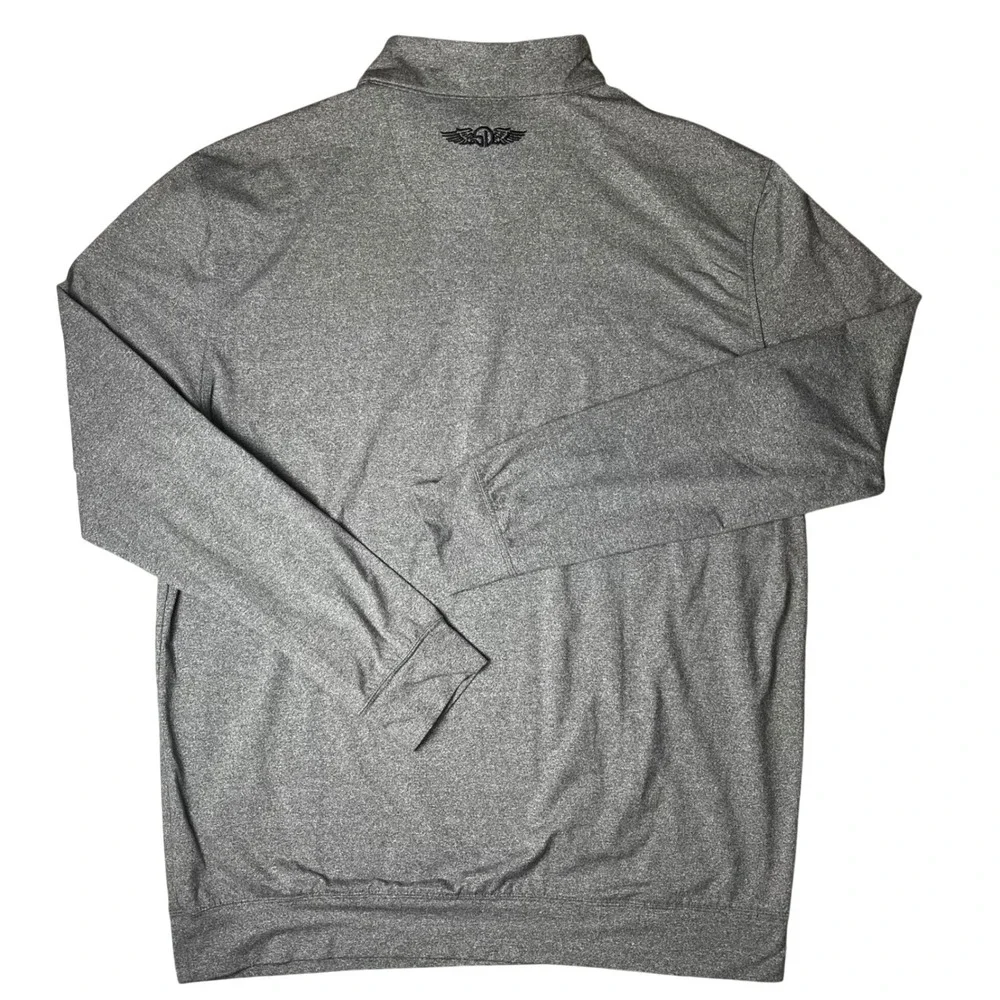 Straight Down Quarter Zip Pullover Mens XL Grey Newton Country Club Golf Top